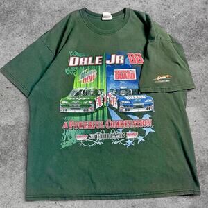 VTG 2007 Dale Earnhardt Jr NASCAR Green T Shirt Mens XXL Racing Graphic Tee